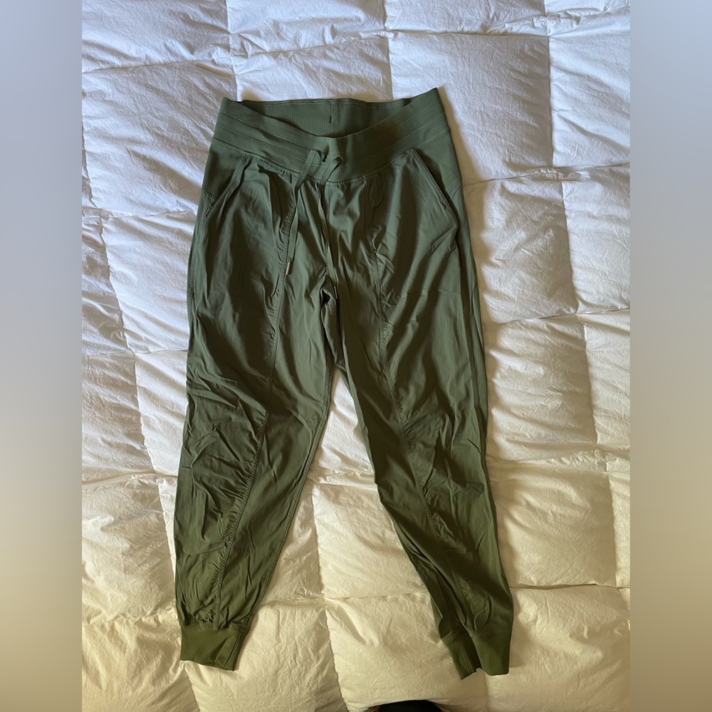 Lululemon dance studio pants, army green